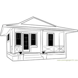 Club Cottage Free Coloring Page for Kids