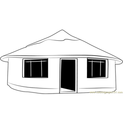 Cool Shimla Tour Cottage Free Coloring Page for Kids