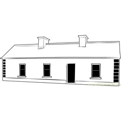 Cottage House Free Coloring Page for Kids