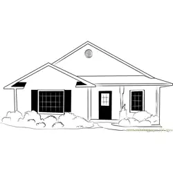 Cottage Free Coloring Page for Kids