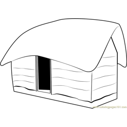 Cottage of Bangladesh Free Coloring Page for Kids