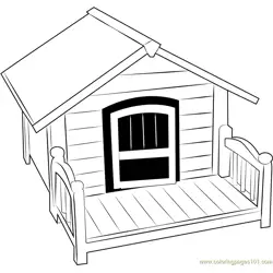 Home 4 Dog Free Coloring Page for Kids