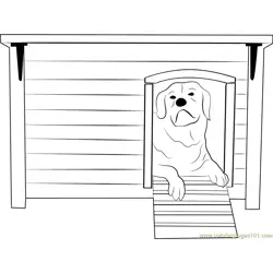 House 4 Dog Free Coloring Page for Kids
