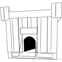 Old Dog House Free Coloring Page for Kids