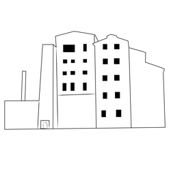 Steel Factory Free Coloring Page for Kids