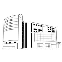 Cancer Hospital Free Coloring Page for Kids