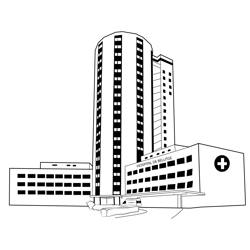Hospital De Bellvitge Free Coloring Page for Kids