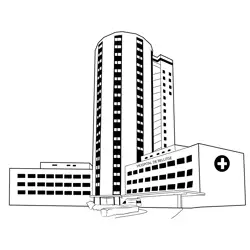 Hospital De Bellvitge Free Coloring Page for Kids