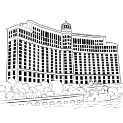 Bellagio Hotel Free Coloring Page for Kids