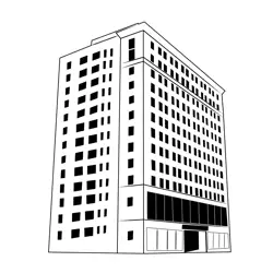 Park Avenue Hotel Free Coloring Page for Kids