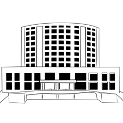 The Radisson Hotel New Delhi Free Coloring Page for Kids