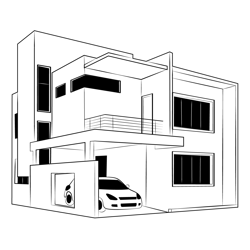Duplex House 15 Free Coloring Page for Kids