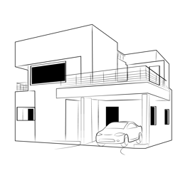 Duplex House 16 Free Coloring Page for Kids