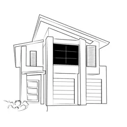 Duplex House 19 Free Coloring Page for Kids