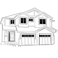 Duplex House 3 Free Coloring Page for Kids