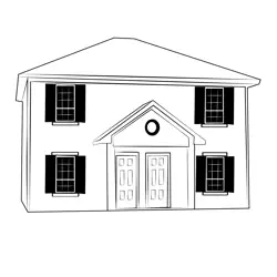 Duplex House 5 Free Coloring Page for Kids