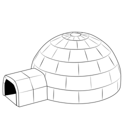 Igloo 11 Free Coloring Page for Kids