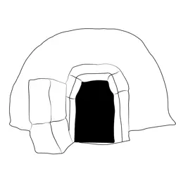 Igloo 13 Free Coloring Page for Kids