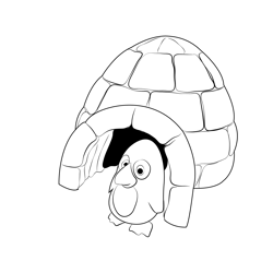 Igloo 16 Free Coloring Page for Kids