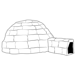 Igloo 17 Free Coloring Page for Kids