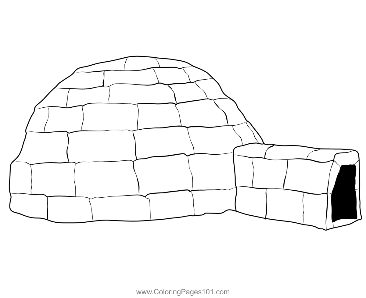 Igloo 17 Coloring Page for Kids - Free Igloo Printable Coloring Pages ...