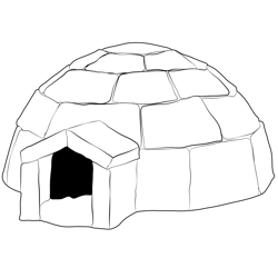 Igloo 18 Free Coloring Page for Kids