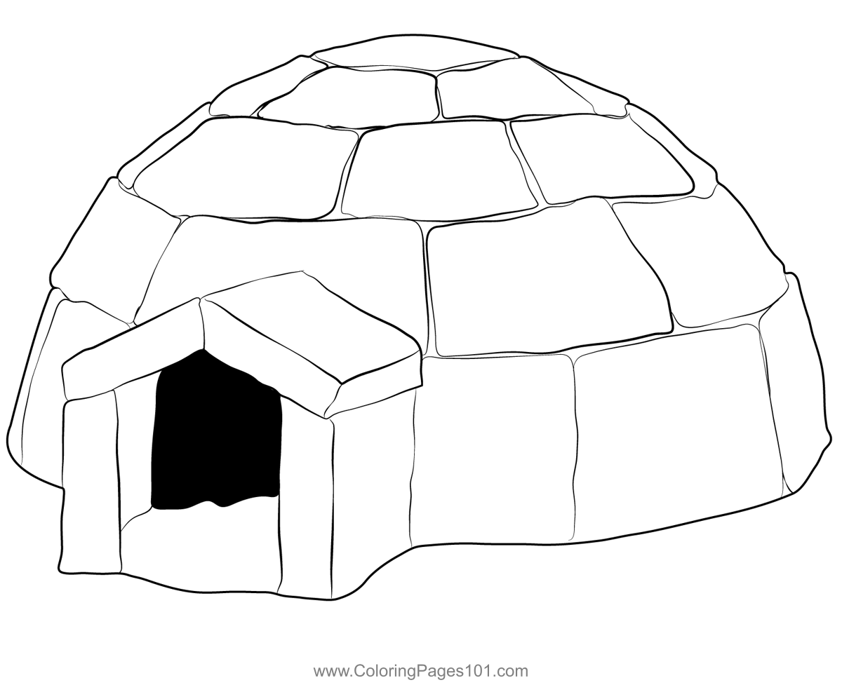Igloo 18 Coloring Page for Kids - Free Igloo Printable Coloring Pages ...