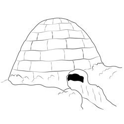 Igloo 4 Free Coloring Page for Kids