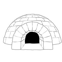 Igloo 6 Free Coloring Page for Kids