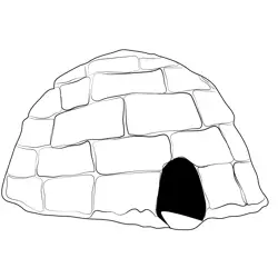 Igloo House Free Coloring Page for Kids