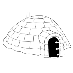 Sand Igloo Free Coloring Page for Kids