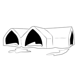 Snow Day Igloo Free Coloring Page for Kids