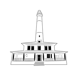 Absecon Lighthouse Free Coloring Page for Kids