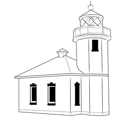 Alkipoint Lighthouse Free Coloring Page for Kids