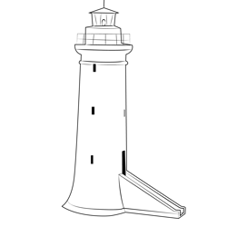 Fingal Lighthouse Free Coloring Page for Kids