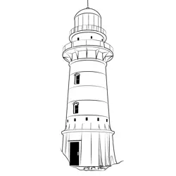 Light House Free Coloring Page for Kids