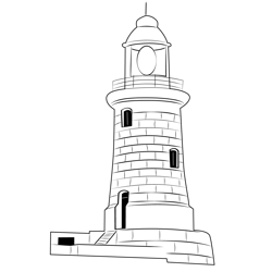 Lighthouse 6 Free Coloring Page for Kids