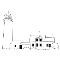 Lighthouse 8 Free Coloring Page for Kids