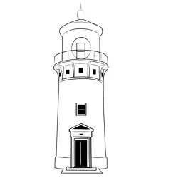 Lighthouse 9 Free Coloring Page for Kids