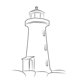 Lighthouses Of The Canadian Atlantic Coast Free Coloring Page for Kids