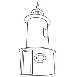 Lighthouse Free Coloring Page for Kids
