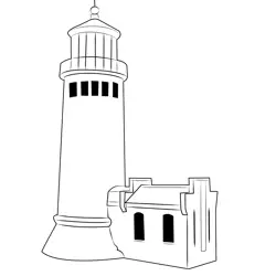 North Head Lighthouse Free Coloring Page for Kids