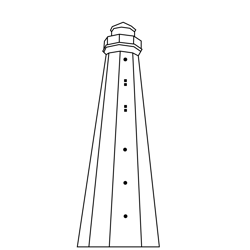 North Point Lighthouse Milwaukee Free Coloring Page for Kids