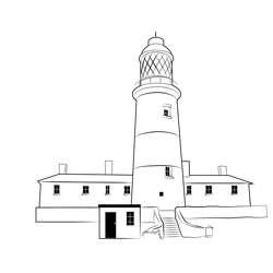 Souter Lighthouse Free Coloring Page for Kids