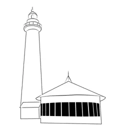 St Simons Lighthouse Free Coloring Page for Kids
