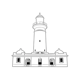 Vaucluse Macquarie Lighthouse Free Coloring Page for Kids