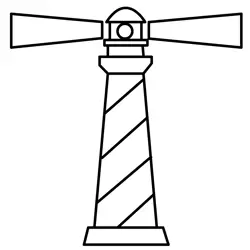 Coastal Navigation Lighthouse Tower Free Coloring Page for Kids
