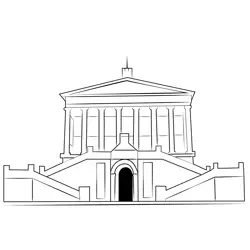 Big Museum Free Coloring Page for Kids