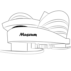 Guggenheim Museum Free Coloring Page for Kids