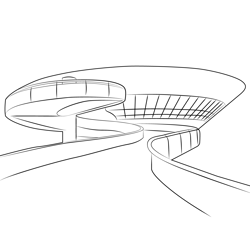 Modern Art Museum Free Coloring Page for Kids